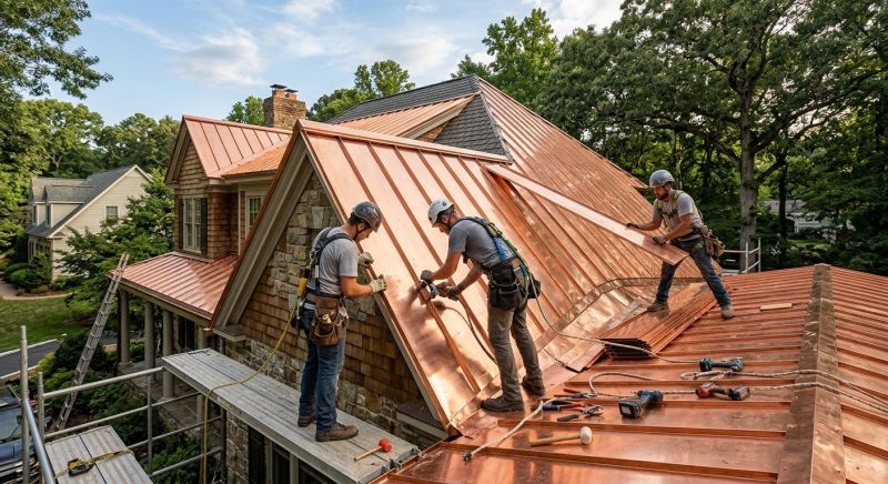 Copper Roof Installation in Cape May Court House, NJ