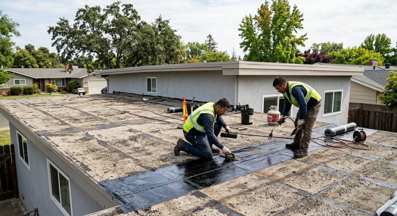Flat Roof Tar Repair in Cape May Court House, NJ