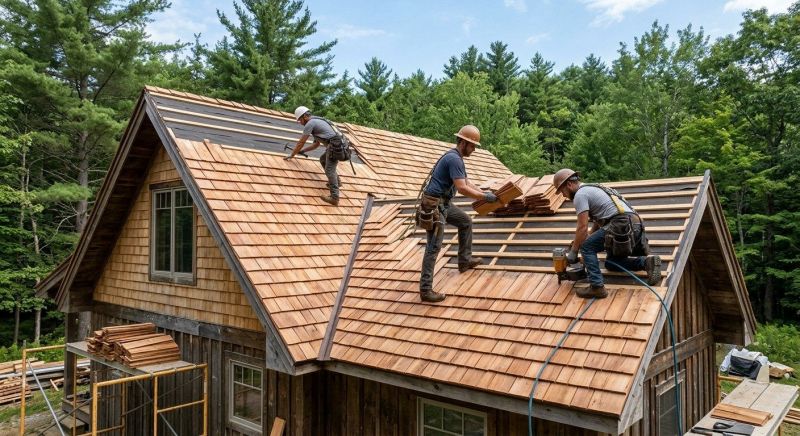 Natural Wood Roof Installation in Cape May Court House, NJ