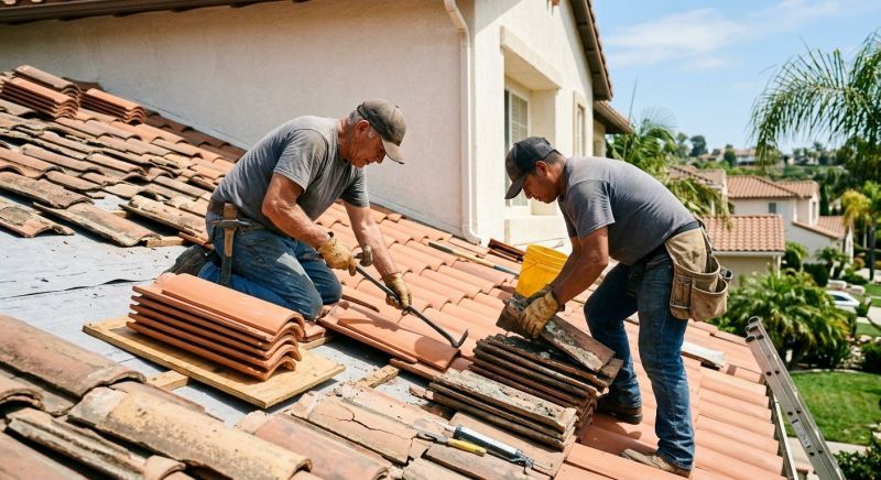 Spanish Tile Roof Repair in Cape May Court House, NJ