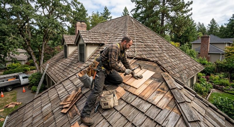 Wood Shake Roof Repair in Villas, NJ